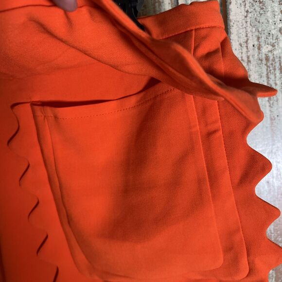 Victoria Beckham for Target Orange Scallop Pocket Stretch Knit Mini Skirt L - Picture 3 of 8